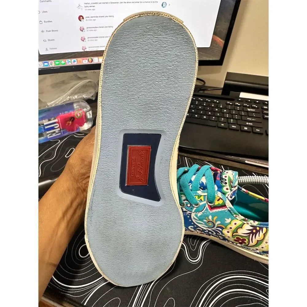 Converse Jack Purcell Women's Floral Paisley Sneakers Size 5.5 - Picture 3 of 12